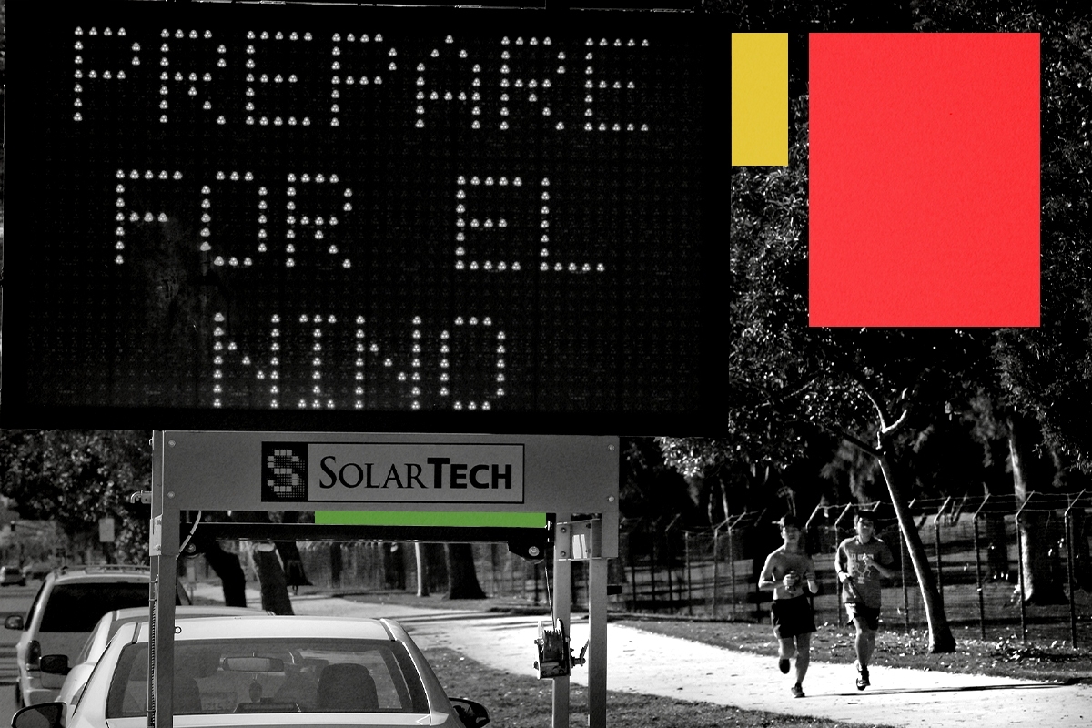 Joggers and an El Nino warning.