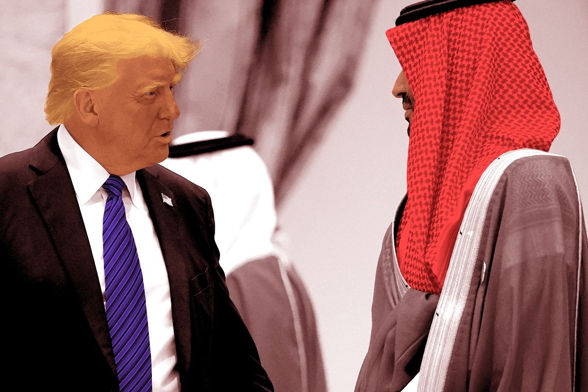 Donald Trump and Mohammed bin Salman.