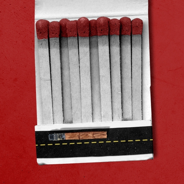 A matchbook and a truck.