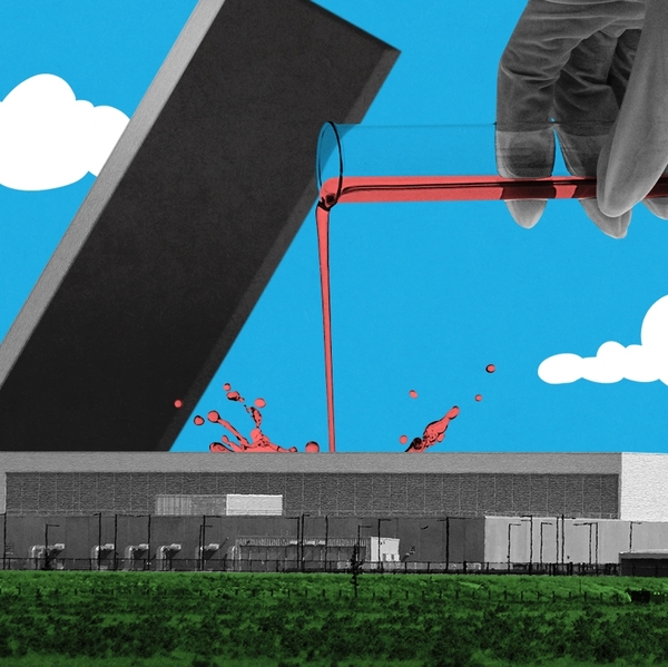 Pouring chemicals into a data center.