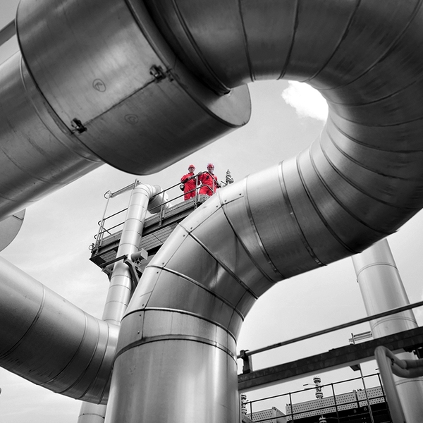 A natural gas plant.
