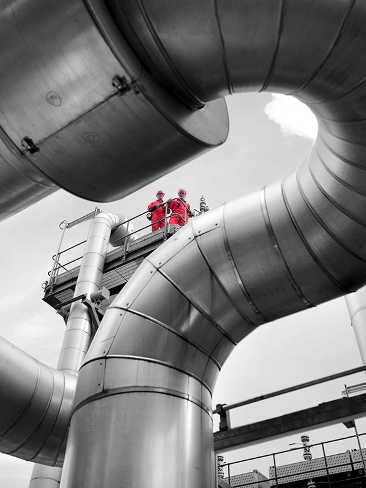 A natural gas plant.