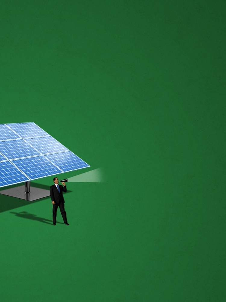 A clean energy salesperson.