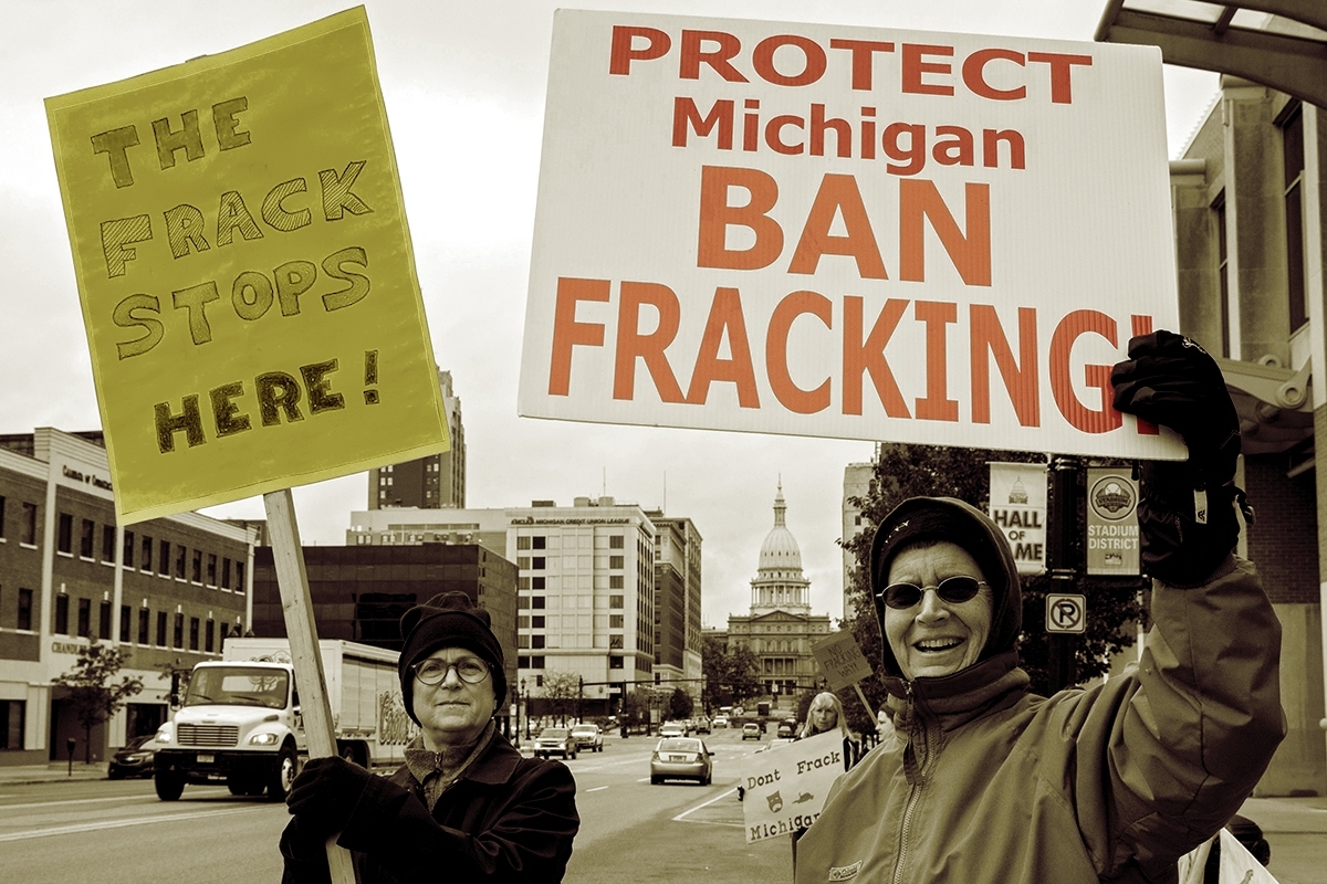 Fracking protesters.
