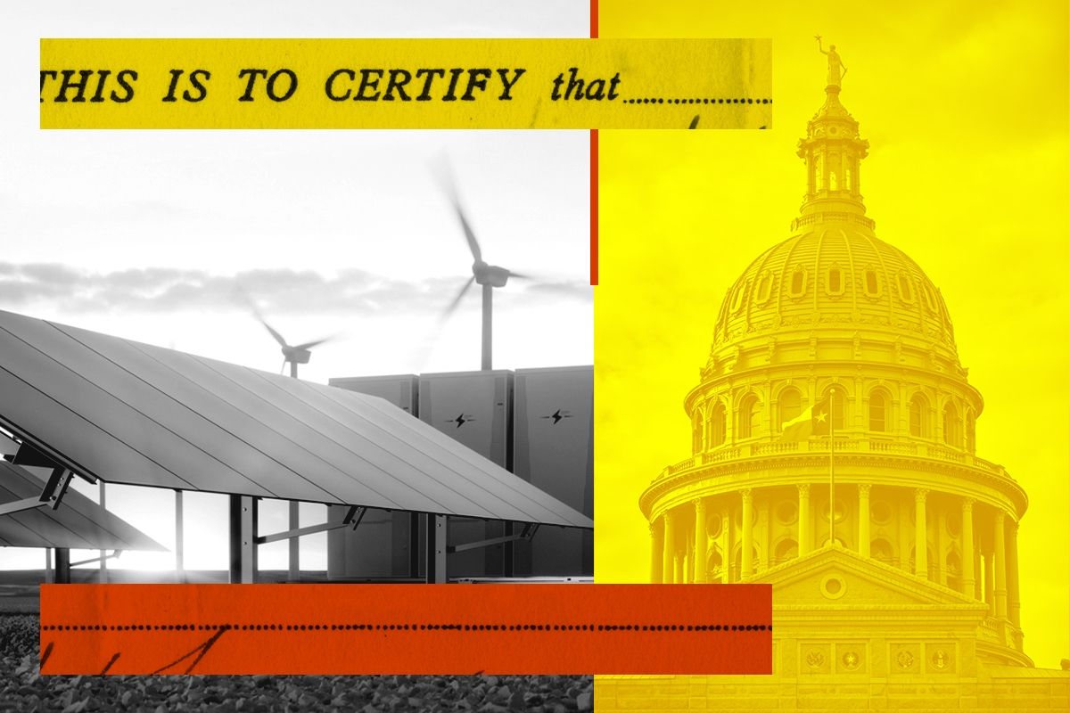 The Texas statehouse and clean energy.