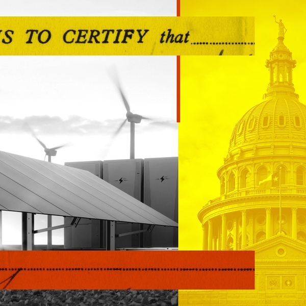 The Texas statehouse and clean energy.