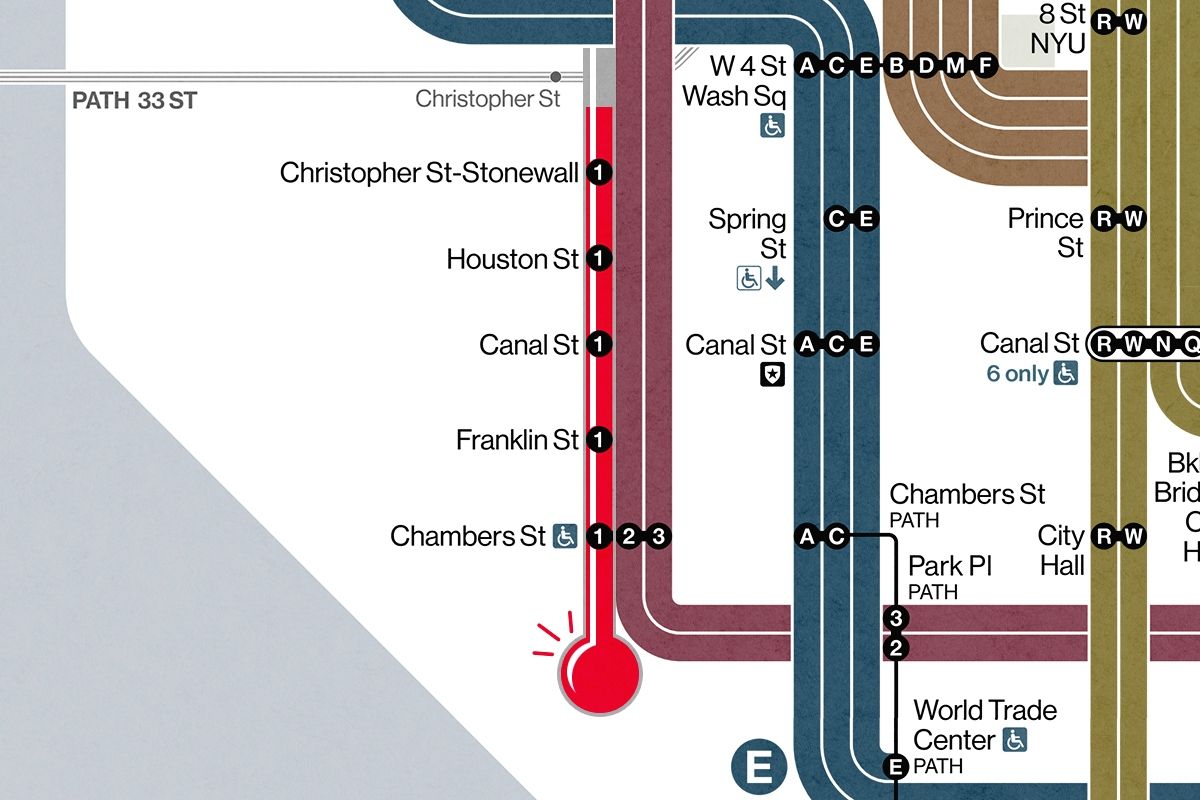 A NYC subway map.