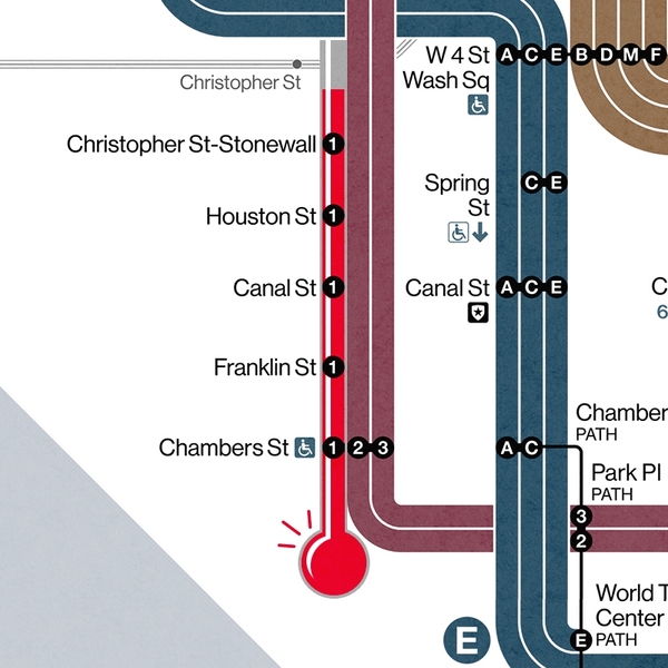 A NYC subway map.