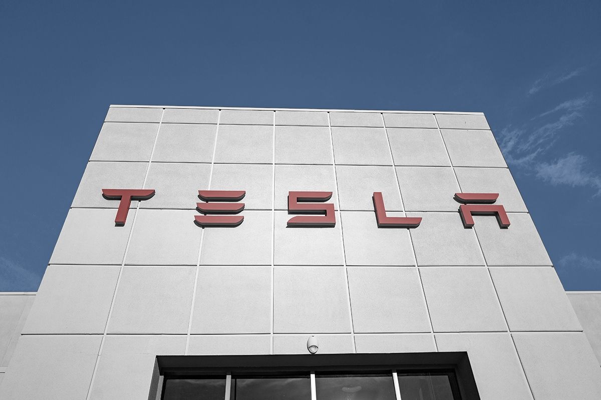 A Tesla dealership.