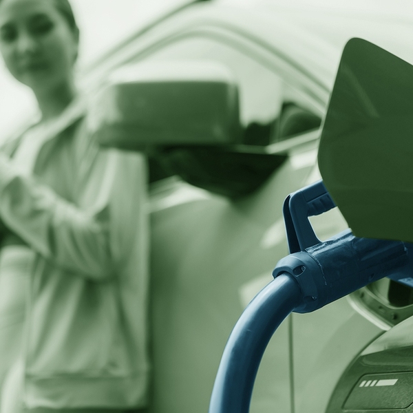 Charging an EV.