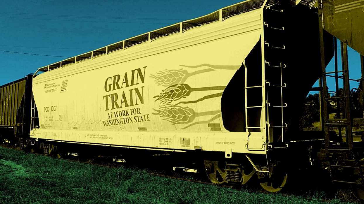 A grain train.