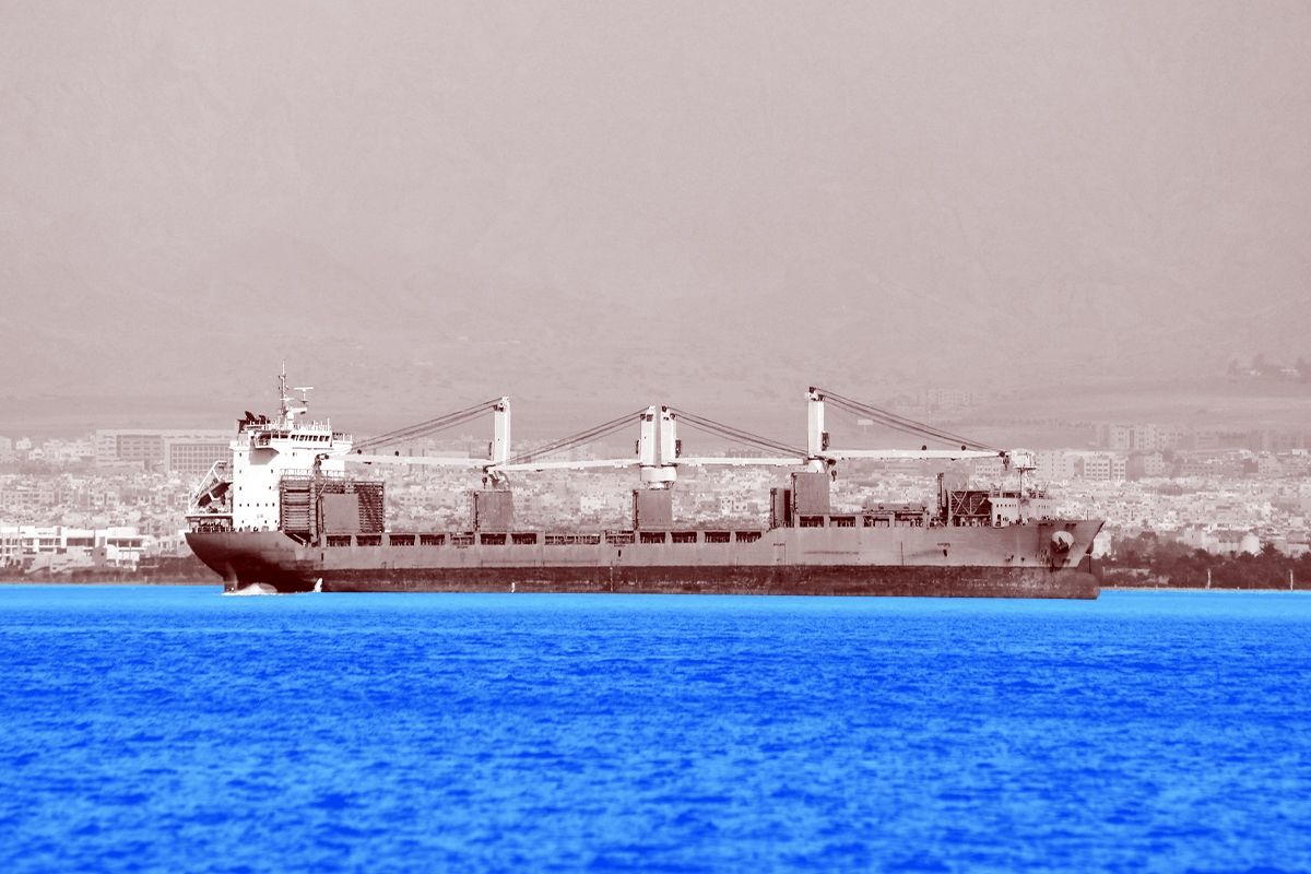 A ship in the Red Sea.