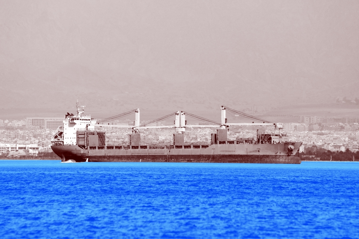 A ship in the Red Sea.