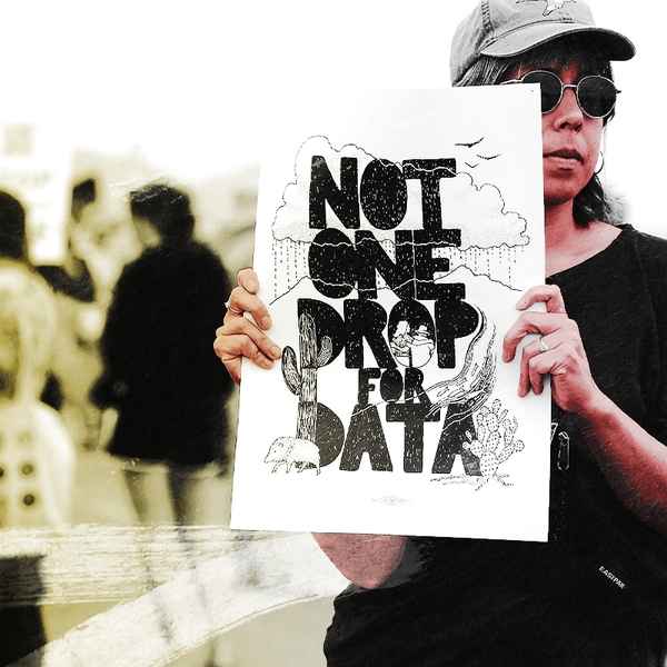 A data center protest.