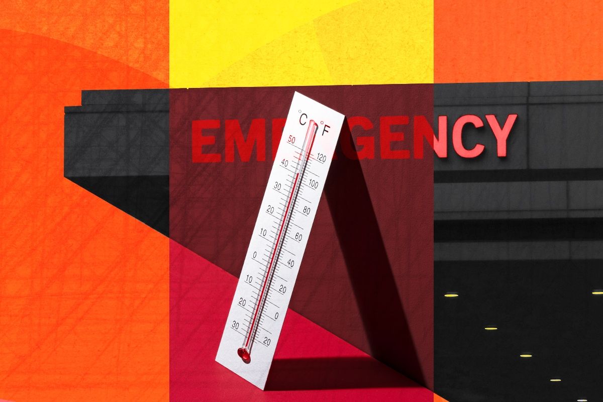 An emergency room and a thermometer.