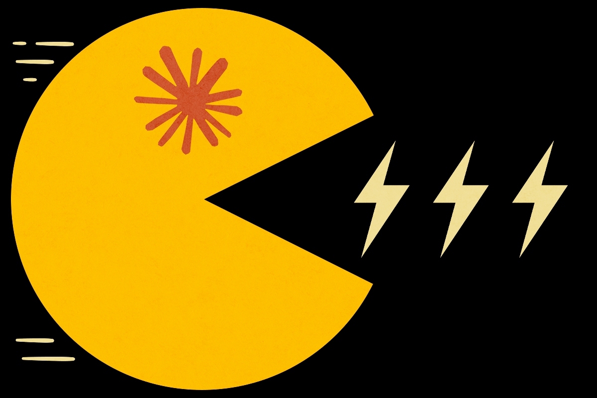 A Claude Pac-Man.