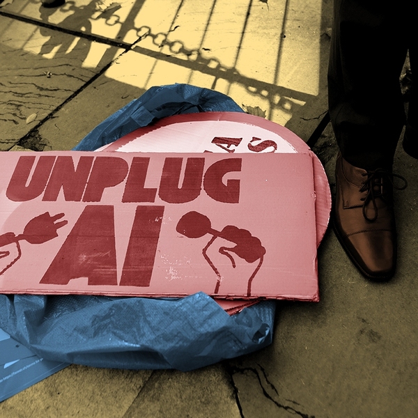 A data center protest.