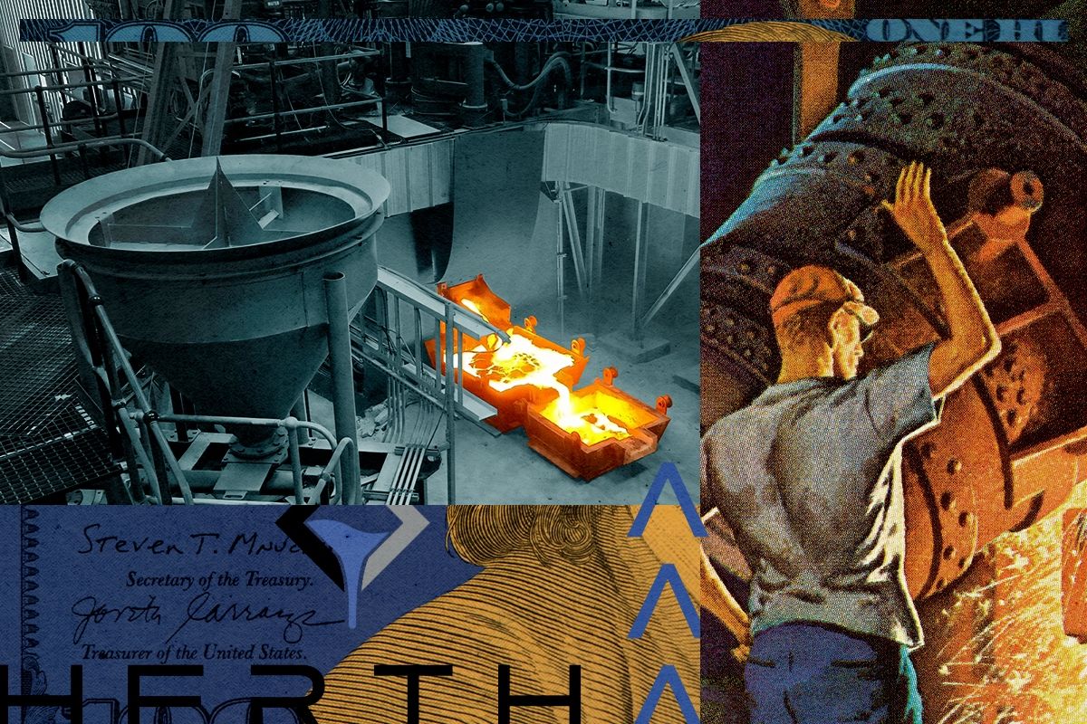 Iron production.