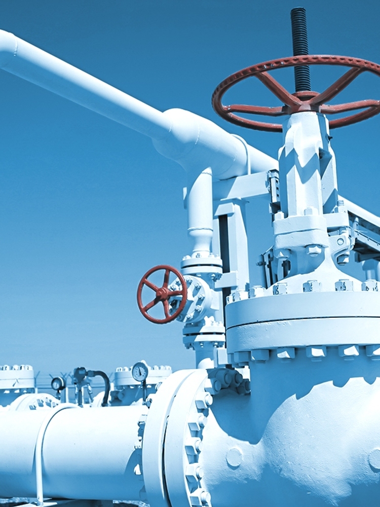 Natural gas pipelines.