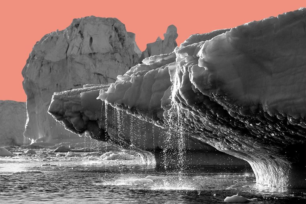 Ice melting.