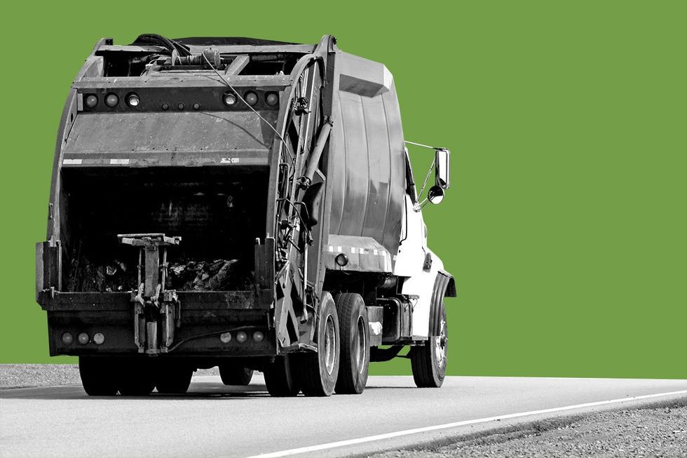 Garbage truck.