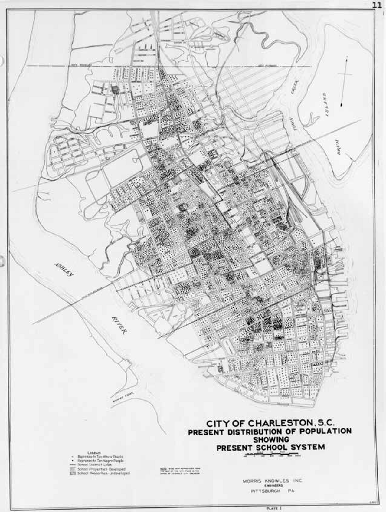 A historical map of Charleston.