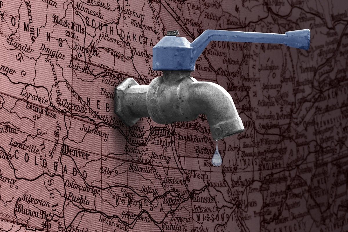 A spigot in the dry midwest.
