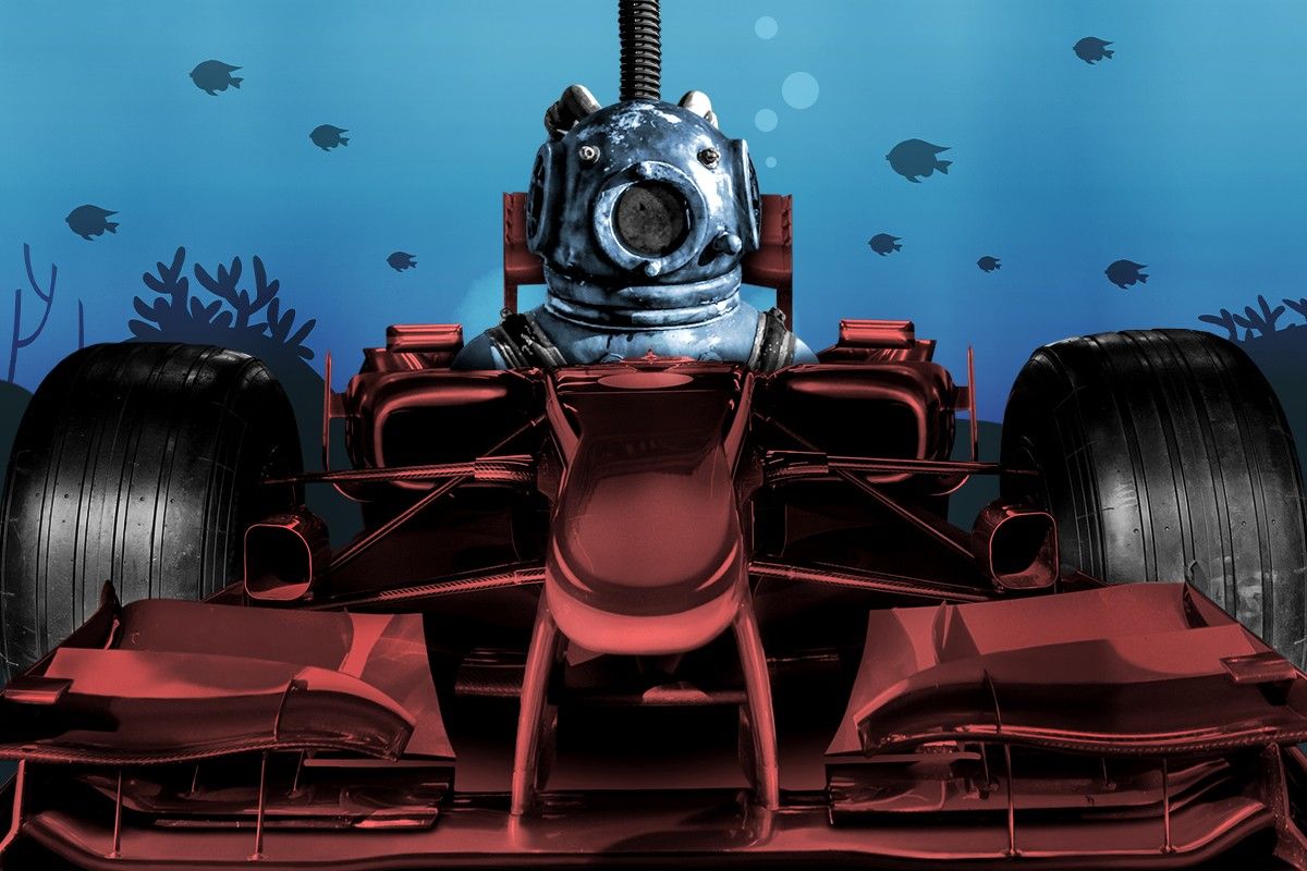 An underwater F1 driver.