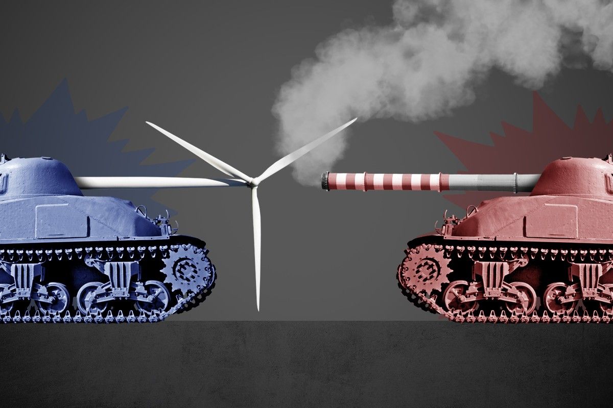 Tanks with clean and dirty power sources.