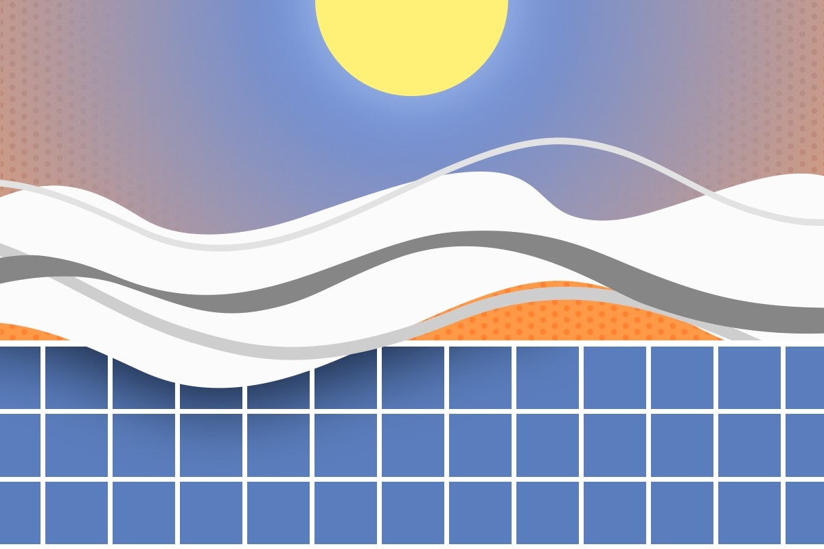 Smoke blocking solar panels.