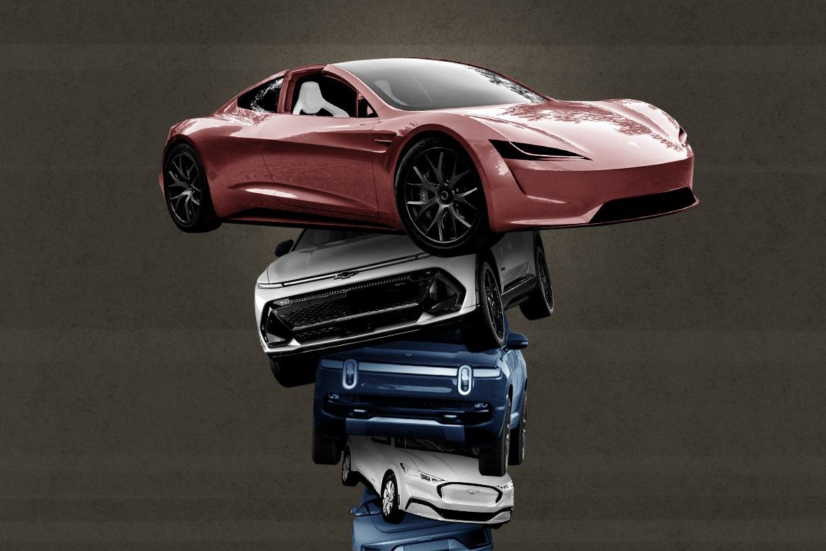 Tesla on top of other EVs.