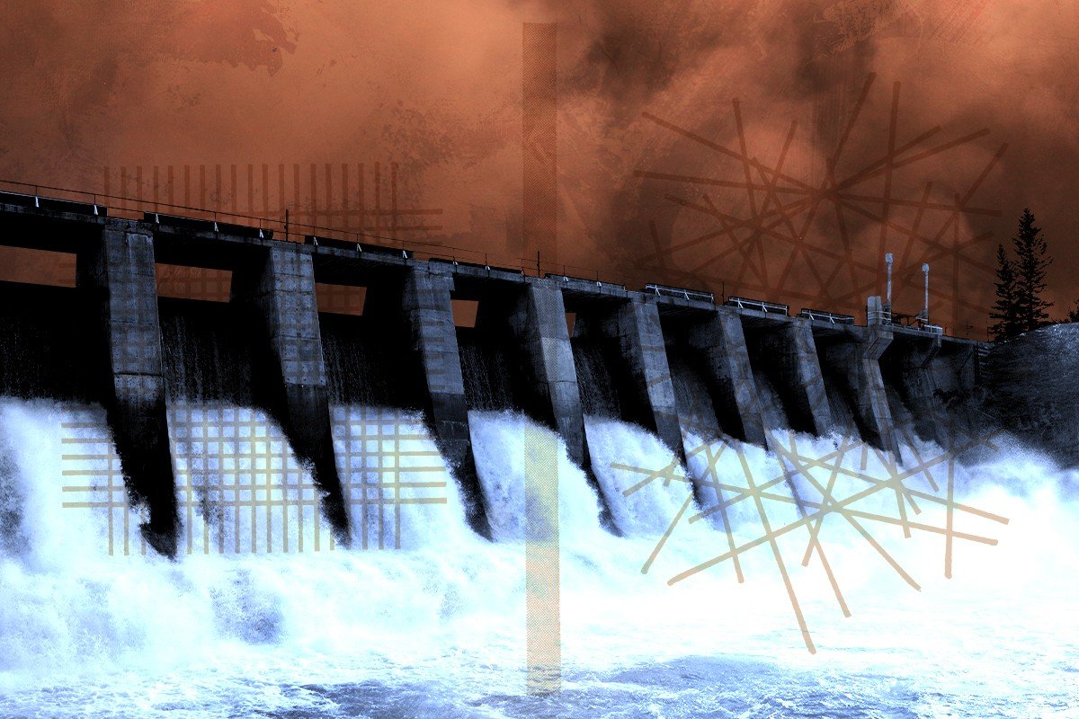 A hydroelectric dam.