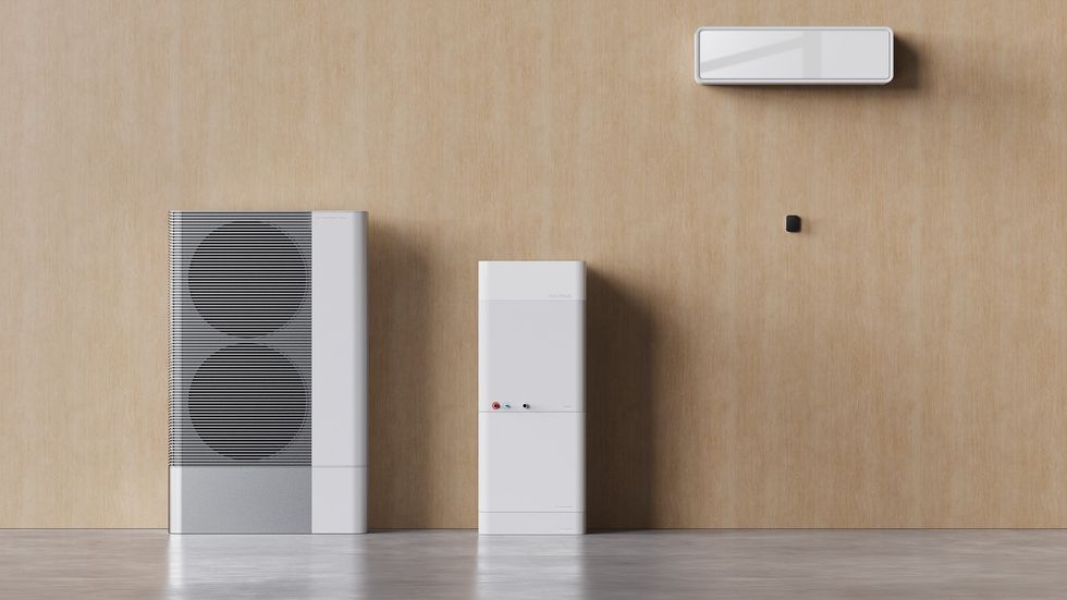 Electric air heat pump.