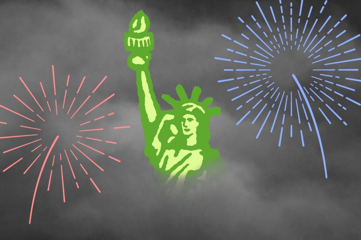 The Statue of Liberty.