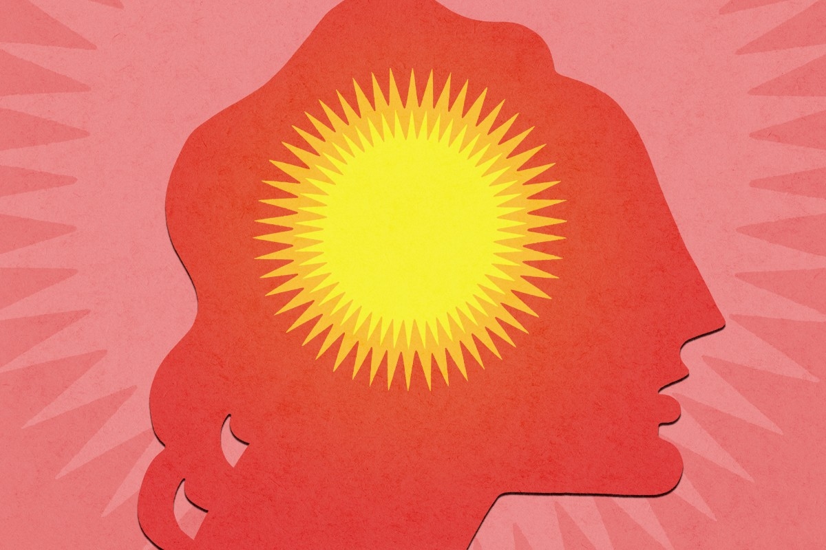 A woman with heat on the brain.