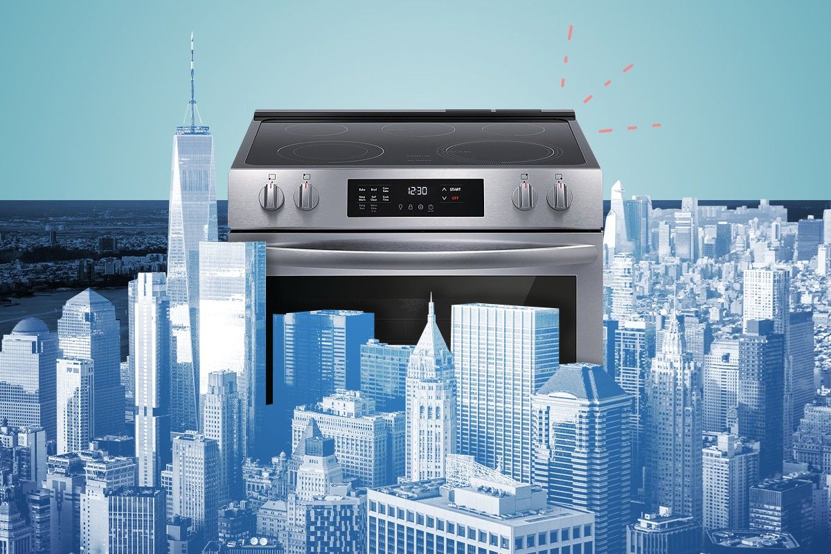 A huge induction stove in Manhattan.