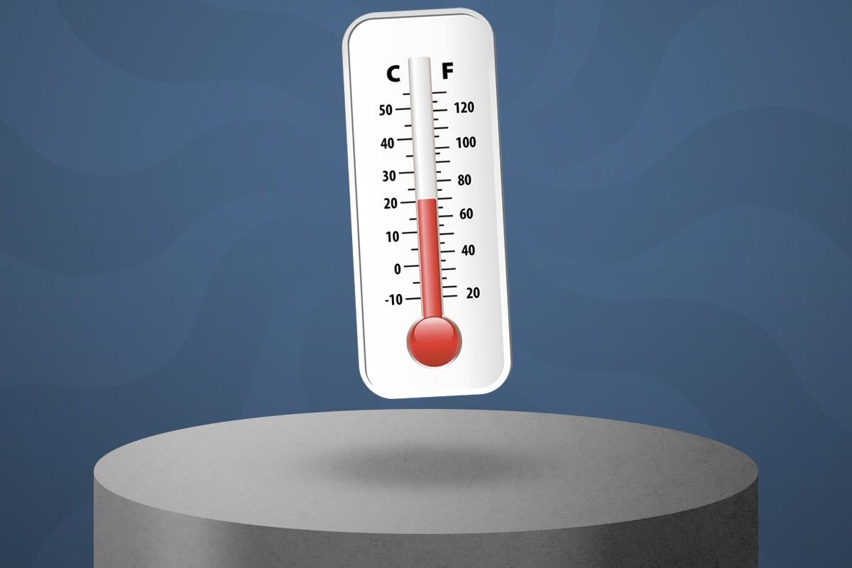 A hovering thermometer.