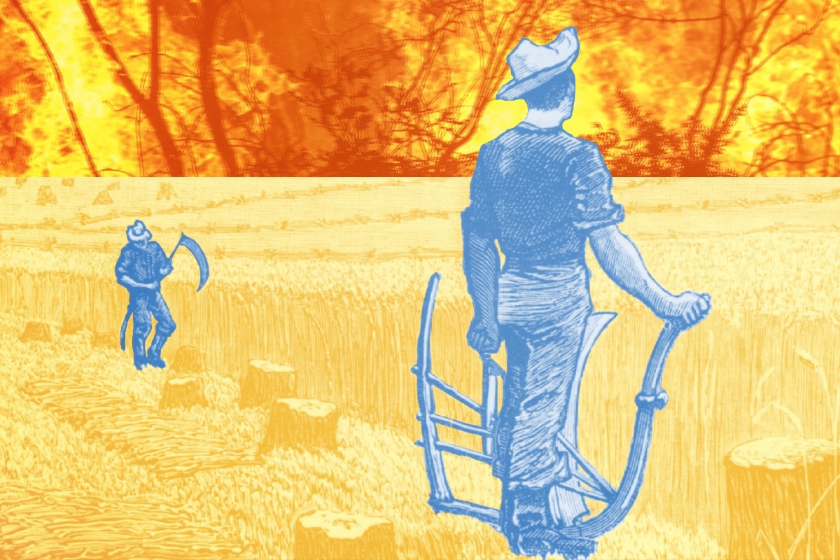 Old-style farmers and a wildfire.