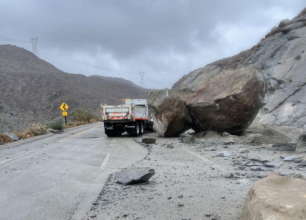 Road damage.