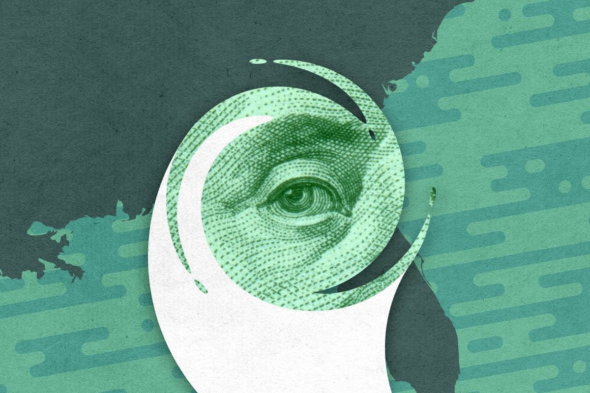 A hurricane with a Ben Franklin eye.