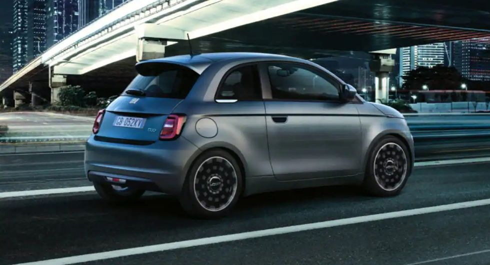 The Fiat 500e.